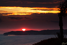 Sun sets over the Dana Point Headlands